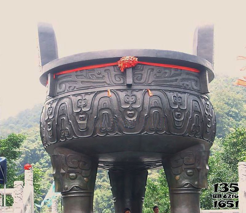 鼎雕塑-歷史悠久的青銅器祠堂寺廟鼎雕塑高清圖片