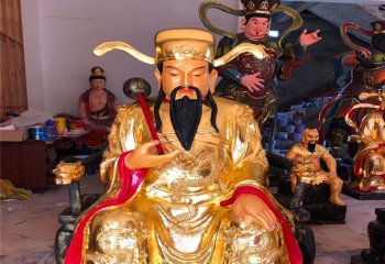 馬王爺雕塑-寺廟供奉神佛不銹鋼仿銅馬王爺雕塑