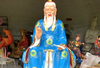 李時珍雕塑-景區玻璃鋼彩繪古代名醫李時珍雕塑