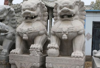 獅子雕塑-庭院創(chuàng)意大理石石雕看門(mén)鎮(zhèn)宅的獅子雕塑