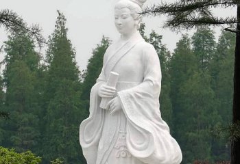 女性雕塑-息夫人漢白玉石雕中國(guó)古代女性雕塑