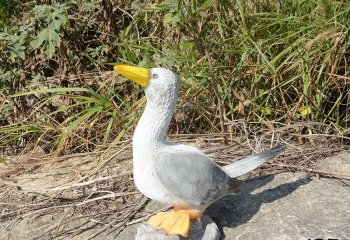 鴿子雕塑-公園湖邊創意個性玻璃鋼仿真動物鴿子雕塑