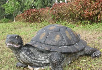 烏龜雕塑-戶外草坪創意仿真動物玻璃鋼烏龜雕塑