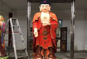 三圣雕塑-景區(qū)寺廟玻璃鋼彩繪供奉佛像三圣雕塑