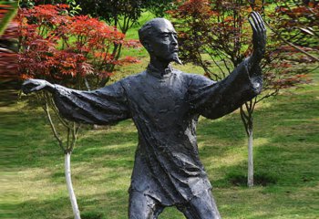 太極雕塑-公園打太極運(yùn)動人物銅雕