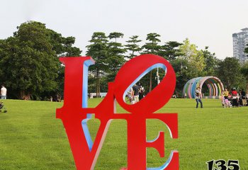 LOVE雕塑-公園里擺放的不銹鋼創(chuàng)意LOVE雕塑