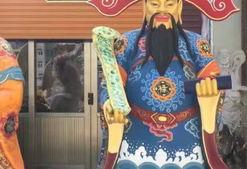 福祿壽雕塑-景區(qū)大型玻璃鋼彩繪神佛祿星福祿壽雕塑