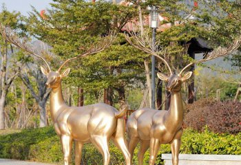 鹿雕塑-戶外園林大型動物景觀鹿雕塑