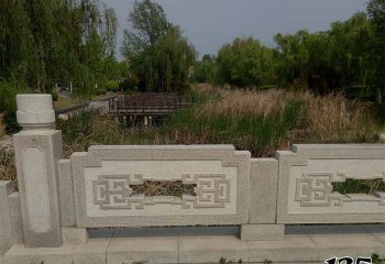 欄桿欄板雕塑-公園池塘觀景臺花崗巖欄桿欄板雕塑