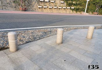 擋車路障石雕塑-景區(qū)廣場平臺道路路障石柱戶外公園景觀擋車路障石雕塑