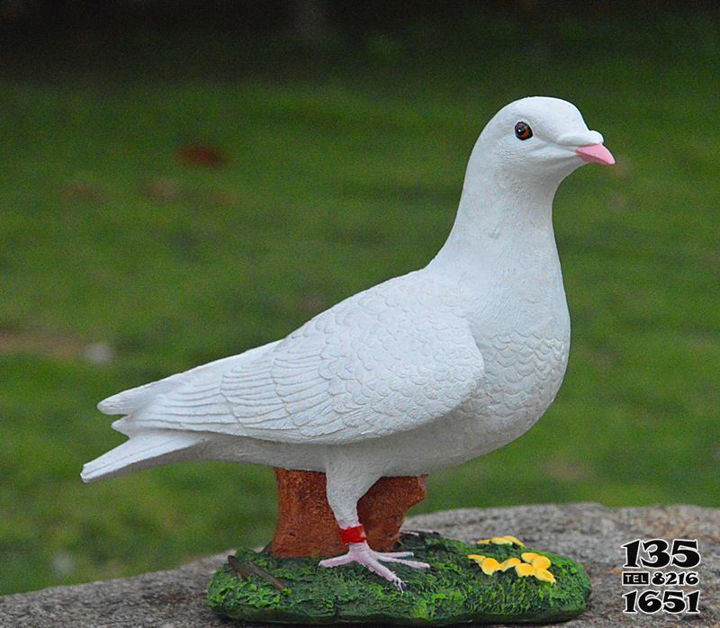 鴿子雕塑-公園戶外創意仿真動物裝飾品擺件鴿子雕塑高清圖片