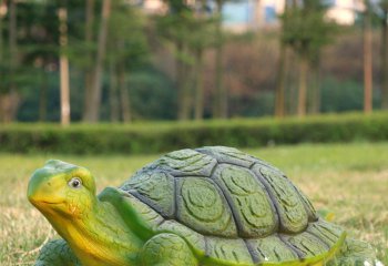 烏龜雕塑-草坪創(chuàng)意玻璃鋼彩繪仿真動物景觀烏龜雕塑