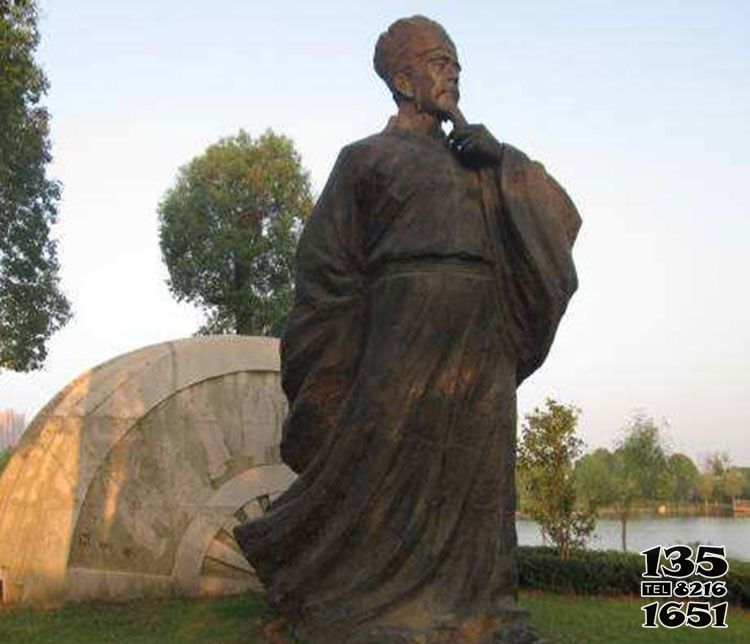 歐陽修雕塑-學校公園鍛造北宋文學家歐陽修銅雕高清圖片