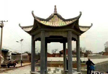 涼亭雕塑-鄉(xiāng)村新建設(shè)廣場(chǎng)裝飾仿古建休息涼亭擺件雕塑