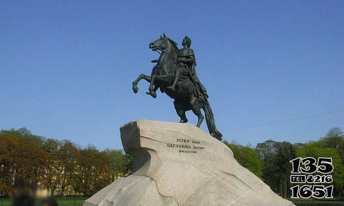 騎馬雕塑-廣場銅雕戶外園林景觀將軍騎馬雕塑高清圖片