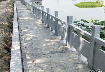 欄桿欄板雕塑-農(nóng)場池塘道路青石雕刻防護欄桿欄板雕塑