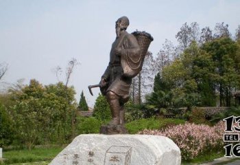 李時珍雕塑-醫院景區公園古代醫學家李時珍鍛造純銅雕塑