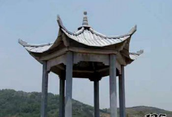 涼亭雕塑-景區寺院觀景擺放仿古建涼亭座椅雕塑