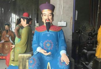 太爺雕塑-玻璃鋼彩繪寺廟供奉太爺雕塑