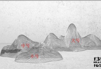 噴泉雕塑-售樓部門前噴泉鐵藝假山擺件不銹鋼雕塑