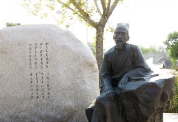 杜甫雕塑-廣場中國歷史文化名人杜甫情景雕塑