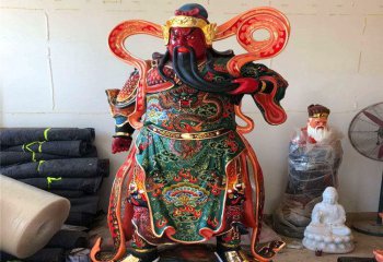 玻璃鋼彩繪關(guān)公，尊貴而神圣