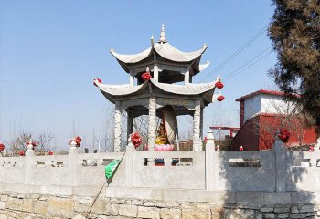 涼亭雕塑-寺廟戶(hù)外擺放神像仿古建筑涼亭