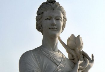 古代美女褒姒，白玉雕像惟妙惟肖 