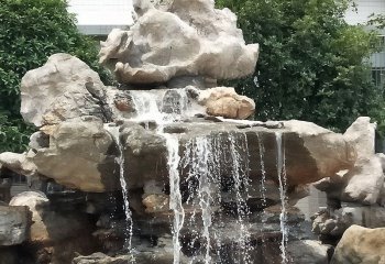 太湖石雕塑-公園景區(qū)石雕流水的太湖石雕塑