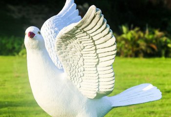 鴿子雕塑-玻璃鋼樹(shù)脂大型仿真動(dòng)物公園草坪鴿子雕塑