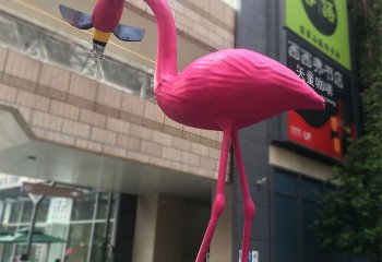 火烈鳥雕塑-景區商場擺放大型玻璃鋼火烈鳥雕塑