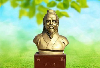 華佗雕塑-古代名醫胸像銅雕華佗雕塑