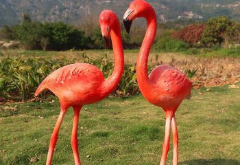 玻璃鋼仿真火烈鳥-玻璃鋼仿真火烈鳥公園動物雕塑