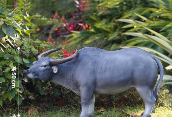 玻璃鋼仿真水牛雕塑-玻璃鋼仿真水牛雕塑公園動物雕塑