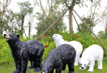 玻璃鋼仿真熊-玻璃鋼仿真熊雕塑 公園動物雕塑