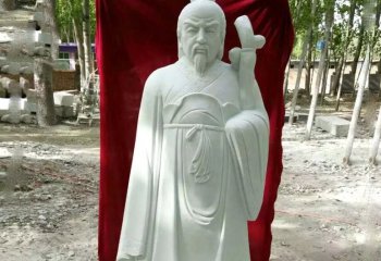 漢白玉古代名醫(yī)華佗雕塑-漢白玉古代名醫(yī)華佗石雕