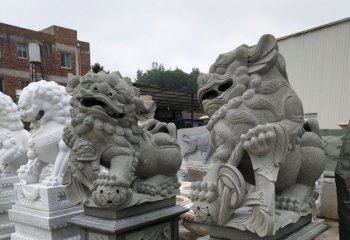 大理石獻(xiàn)錢獅南方獅子雕塑-大理石南方獅子獻(xiàn)錢獅雕塑