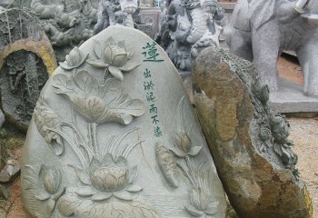 公園蓮花浮雕-大理石公園蓮花浮雕