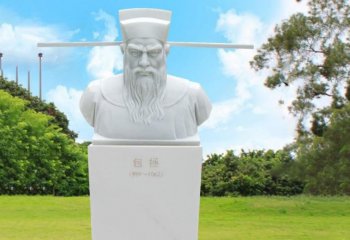 古代名人包拯頭像石雕-漢白玉古代名人包拯頭像