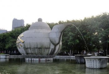 公園茶壺石雕-公園石雕茶壺