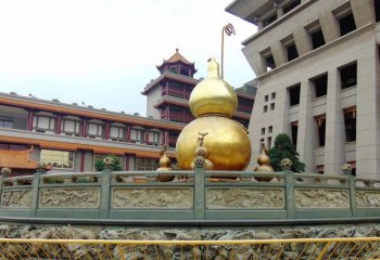 銅雕葫蘆公園景觀雕塑-景區公園葫蘆銅雕