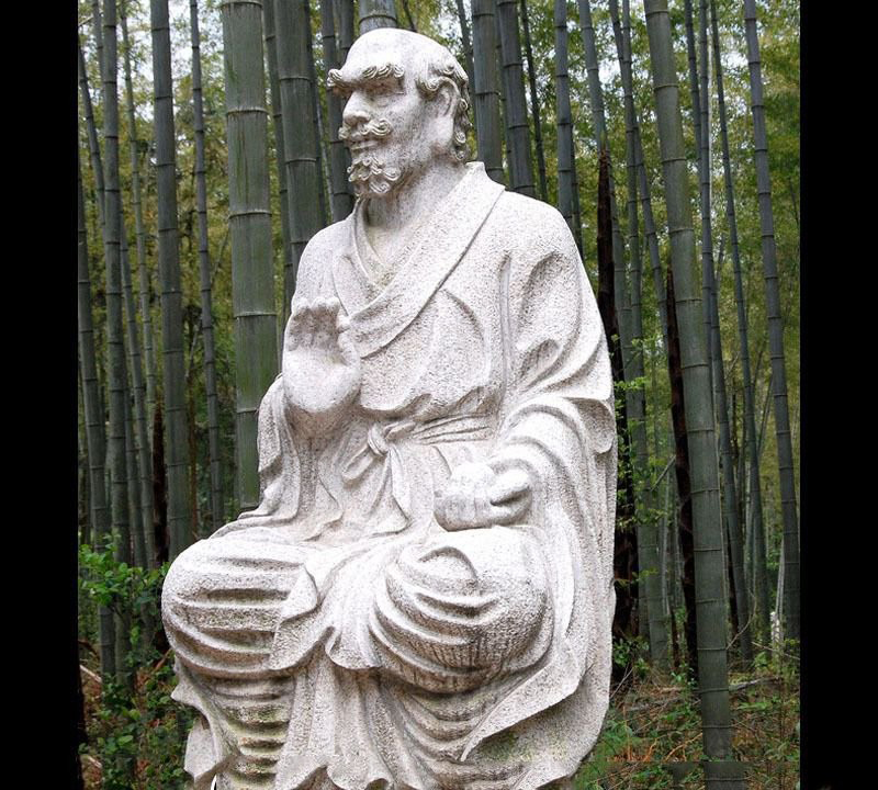 石雕達(dá)摩古代名人雕塑-石雕古代人物達(dá)摩雕塑高清圖片