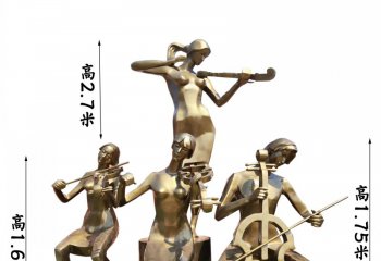 拉提琴音樂人物銅雕-拉提琴音樂人物銅雕，拉琴人物銅雕