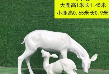 玻璃鋼母子鹿雕塑-玻璃鋼母子鹿雕塑，玻璃鋼母子鹿動物雕塑  