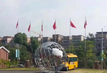 不銹鋼校園鏤空地球雕塑-不銹鋼鏤空地球雕塑 不銹鋼校園雕塑