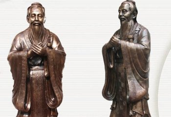 玻璃鋼雕像，脈絡(luò)古代名人孔子！