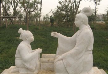 校園古代典故孟母教子石雕-校園古代典故石雕 校園孟母教子石雕